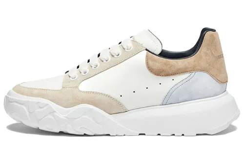Alexander McQueen Court Trainers White Beige Lavender