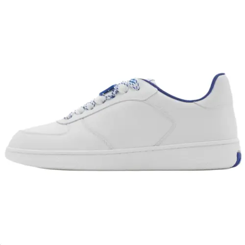 Burberry Terrace Low top Skateboard Shoes Women's White Blue