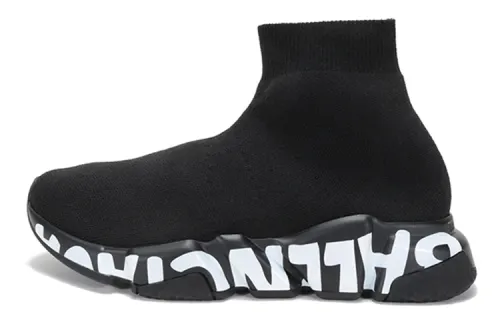 Balenciaga Speed Graffiti Black White Women's