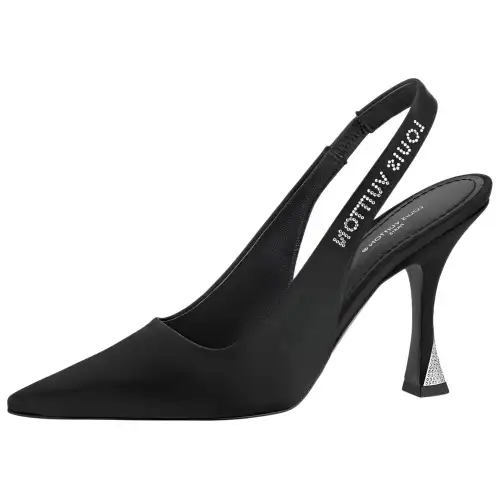 LOUIS VUITTON Sparkle High Heels 9.5cm Women's Black