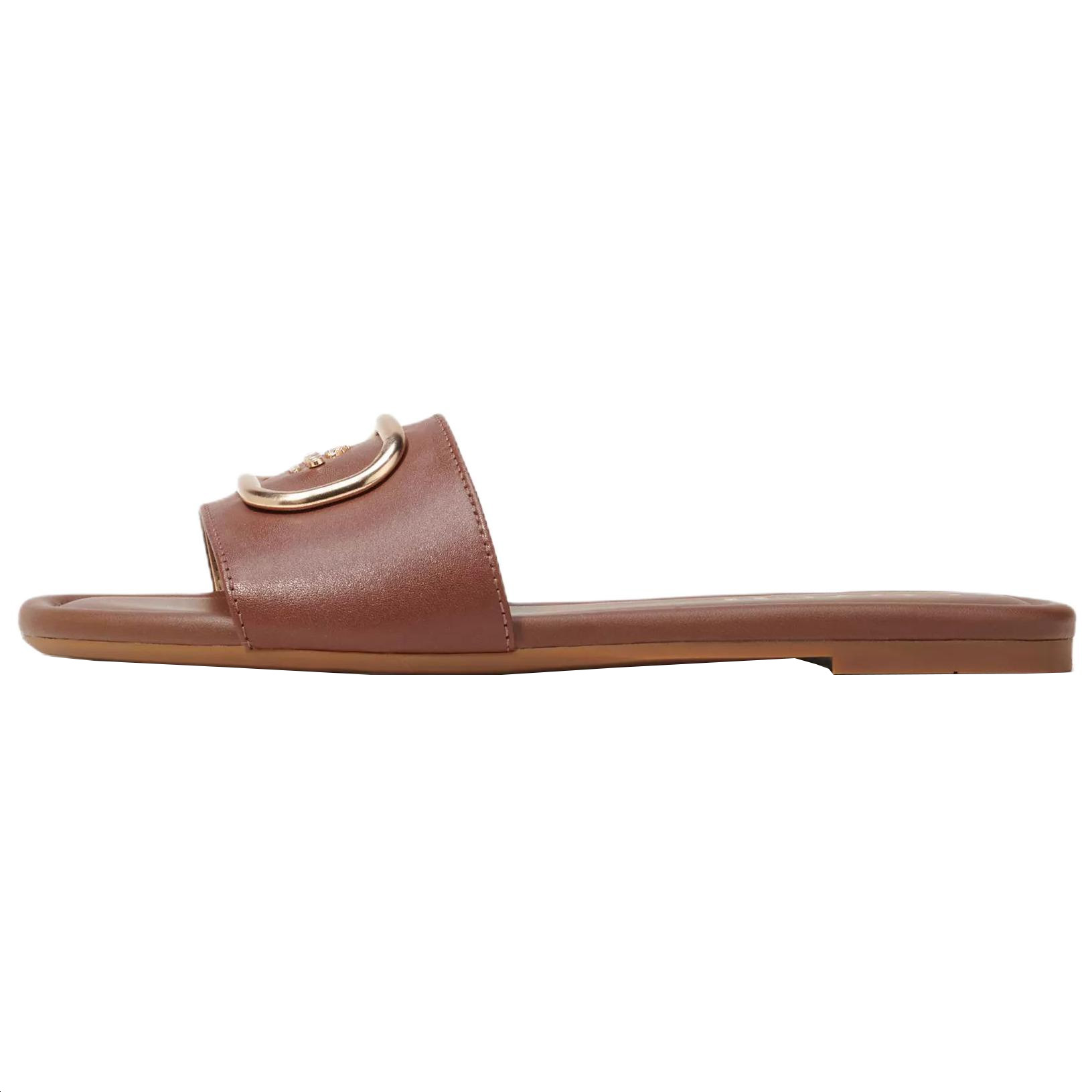 COACH Quick Dry Slide Slippers Women's Dark Brown