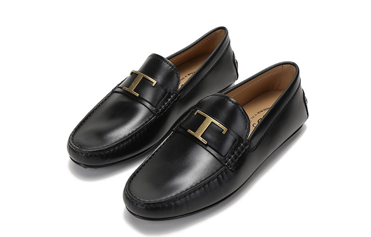 TOD'S logo-plaque leather loafers