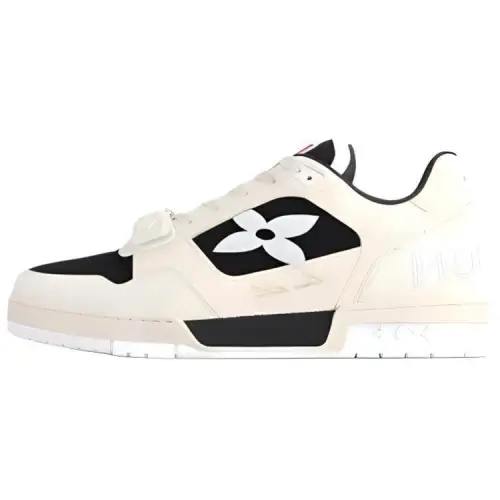 LOUIS VUITTON Trainer Cow Leather Low top Skateboard Shoes Women's Beige