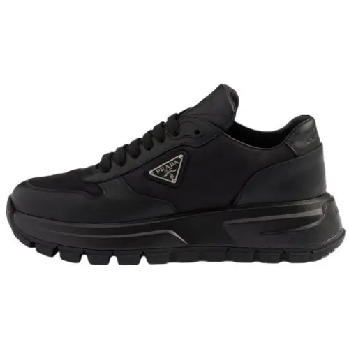 PRADA Prax 01 Re Nylon Leather Low top Casual Shoes Women's Black