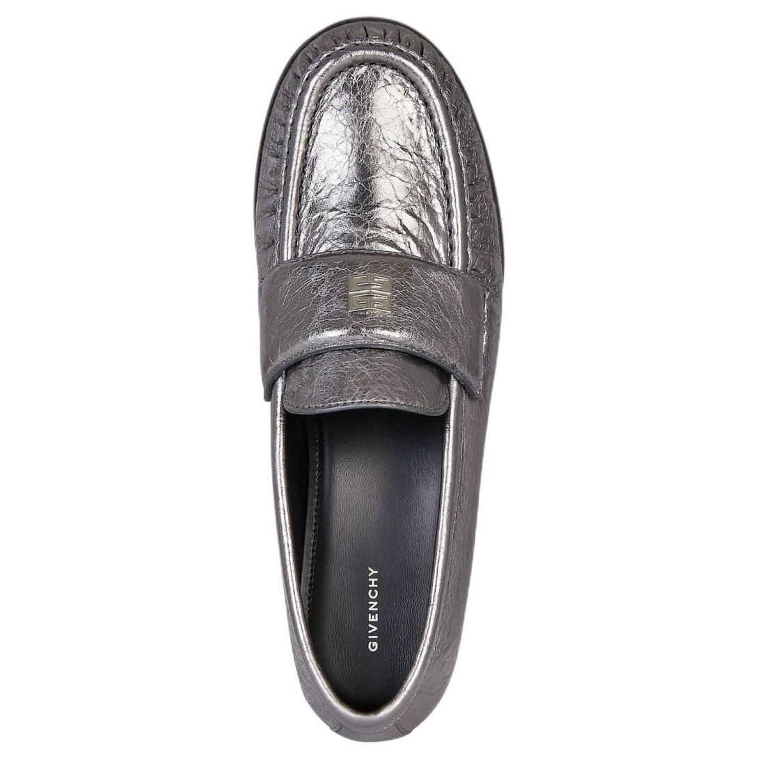 Givenchy 4G Loafers 2cm Women's Silver Gray
