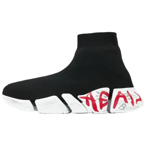 Balenciaga Speed 2.0 Graffiti-Printed Sock Sneakers Women's