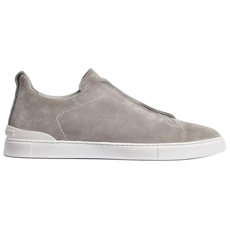 Zegna Triple Stitch Suede Sneakers