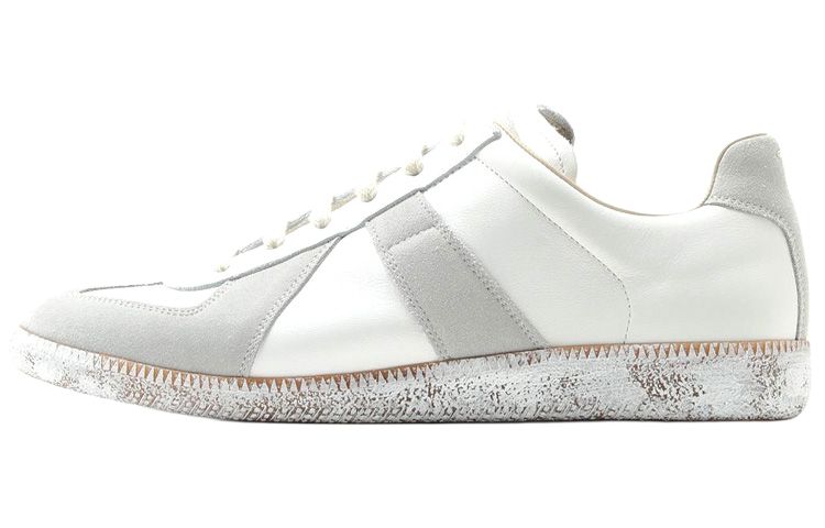Мужские кеды Maison Margiela Replica Painted (бело-серые)