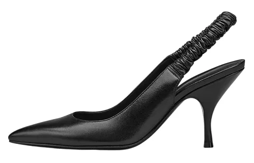 Bottega Veneta Leather Pointed Toe Slim Heel High Heels 8cm Women's Black