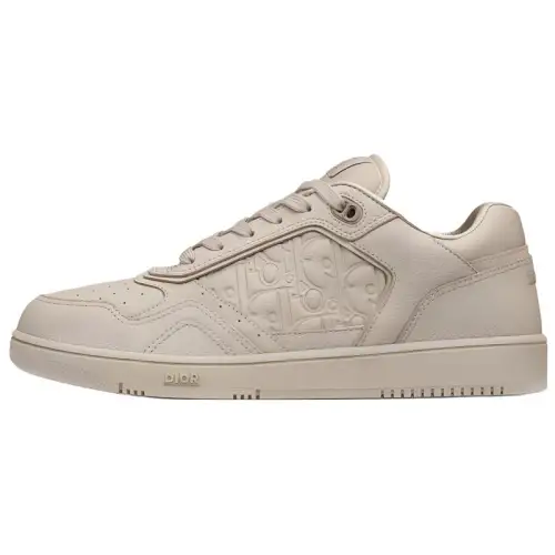 DIOR B27 Leather Low top Skateboard Shoes Men's Beige