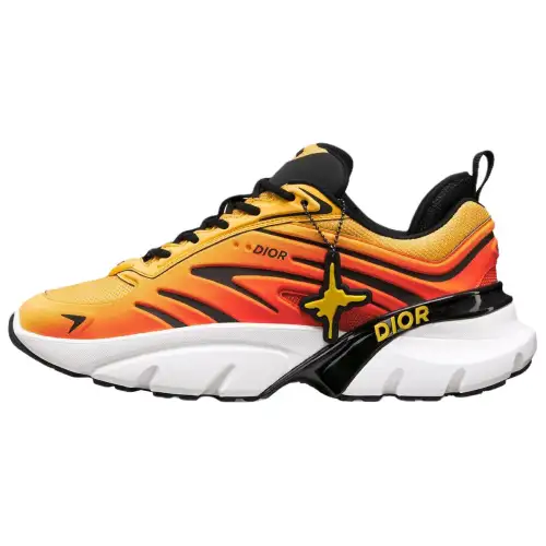 DIOR And LEWIS HAMILTON B44 Blade Low top Casual Shoes Men's Orange Limited Edition Numbered Edition