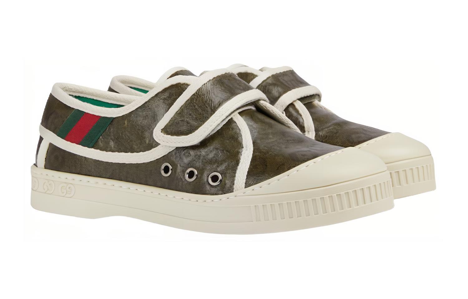 Детские кеды Gucci Tennis 1977 (темно-зеленые) — фото 2