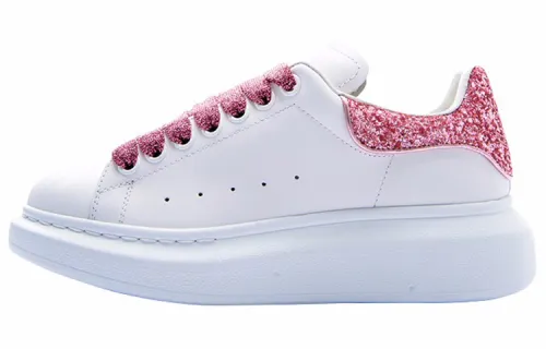 Alexander McQueen Oversized White Pink Galaxy Glitter Women's