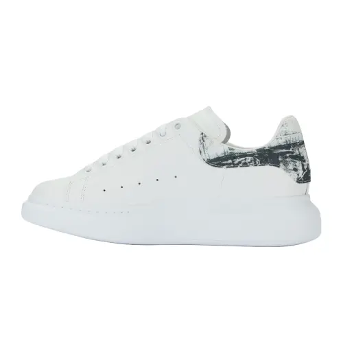 Alexander McQueen Oversized Sneakers 'White With Black Sketch'