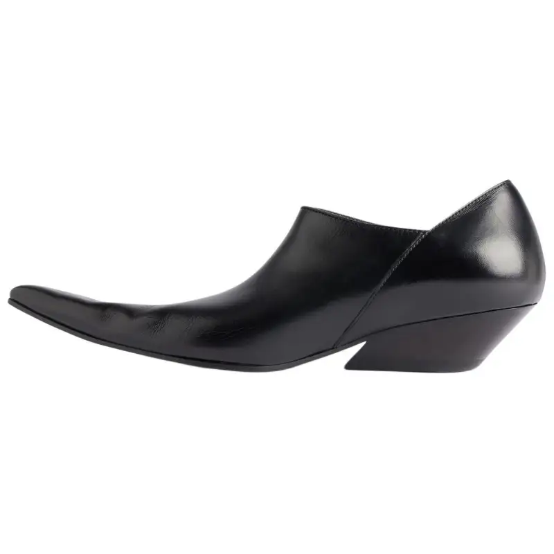 Balenciaga Subway Cow Leather Casual Shoes Men's Black