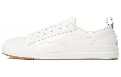 Bottega Veneta Vulcan Cow Leather Low top Skateboard Shoes Men's Optical White