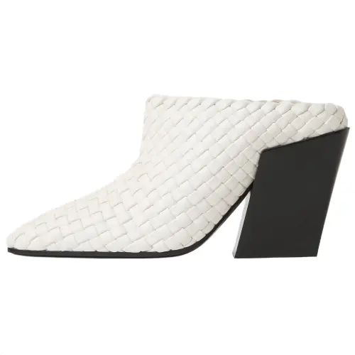 Bottega Veneta Closed Toe Slippers 9cm Women's White