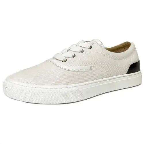 HERMES Low top Canvas Shoes Men's White