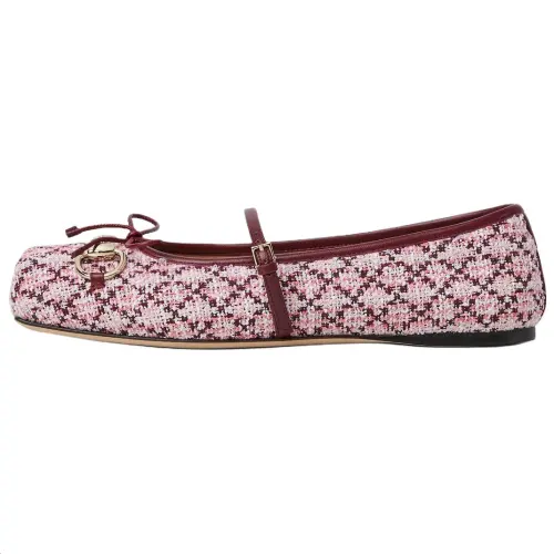 GUCCI Horsebit Flat Mary Jane Shoes Women's Pink