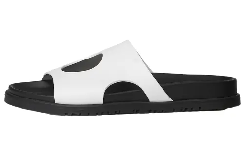 HERMES Edith Slide Slippers Women's White