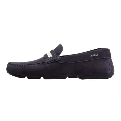 BALLY Bally Pearce Suede Flat Casual Shoes Men's Navy Blue