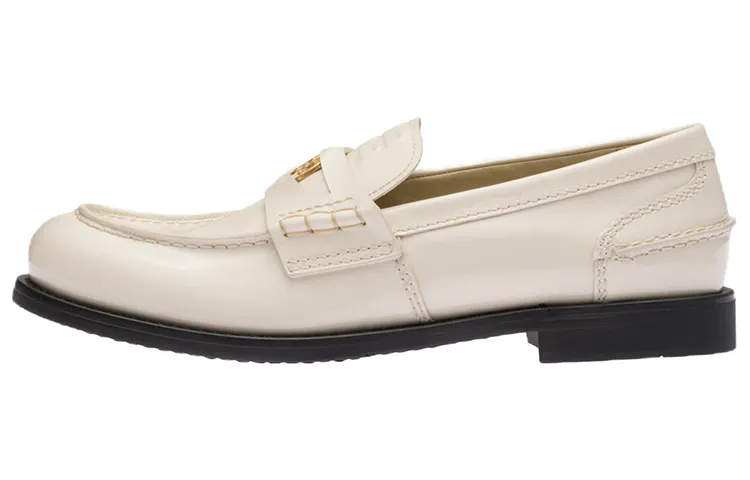 MIU MIU Patent Leather Casual Shoes Women's White