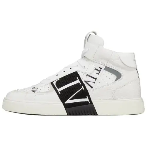 Valentino Vltn Round Toe Mid Top Sneakers