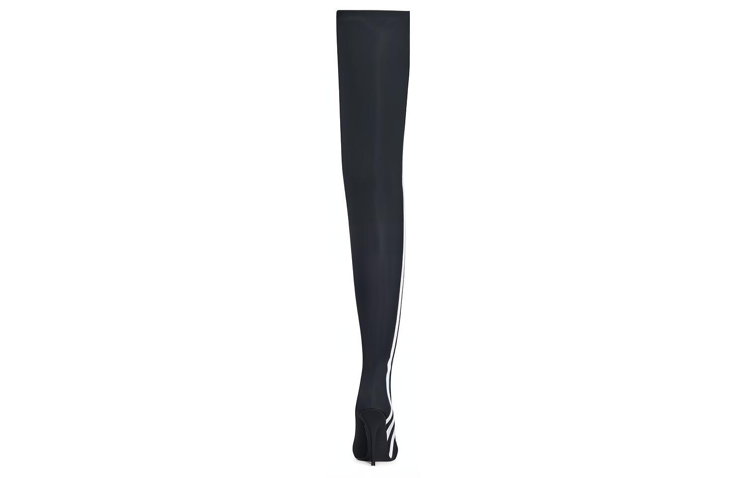 Balenciaga X Adidas Knife Over The Knee Boots 'Black White' Women's