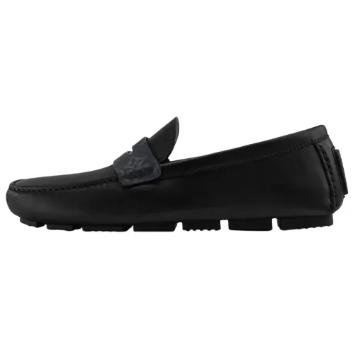 LOUIS VUITTON Monza Cow Leather Casual Shoes Men's Black
