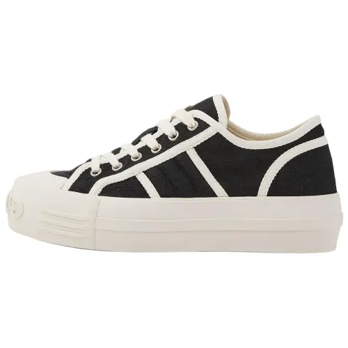 GUCCI GG Low top Canvas Shoes 4cm Women's Black