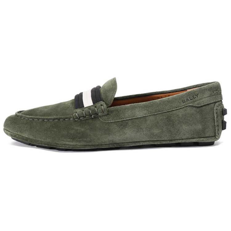 BALLY Bally classic striped beanie shoes men's army green