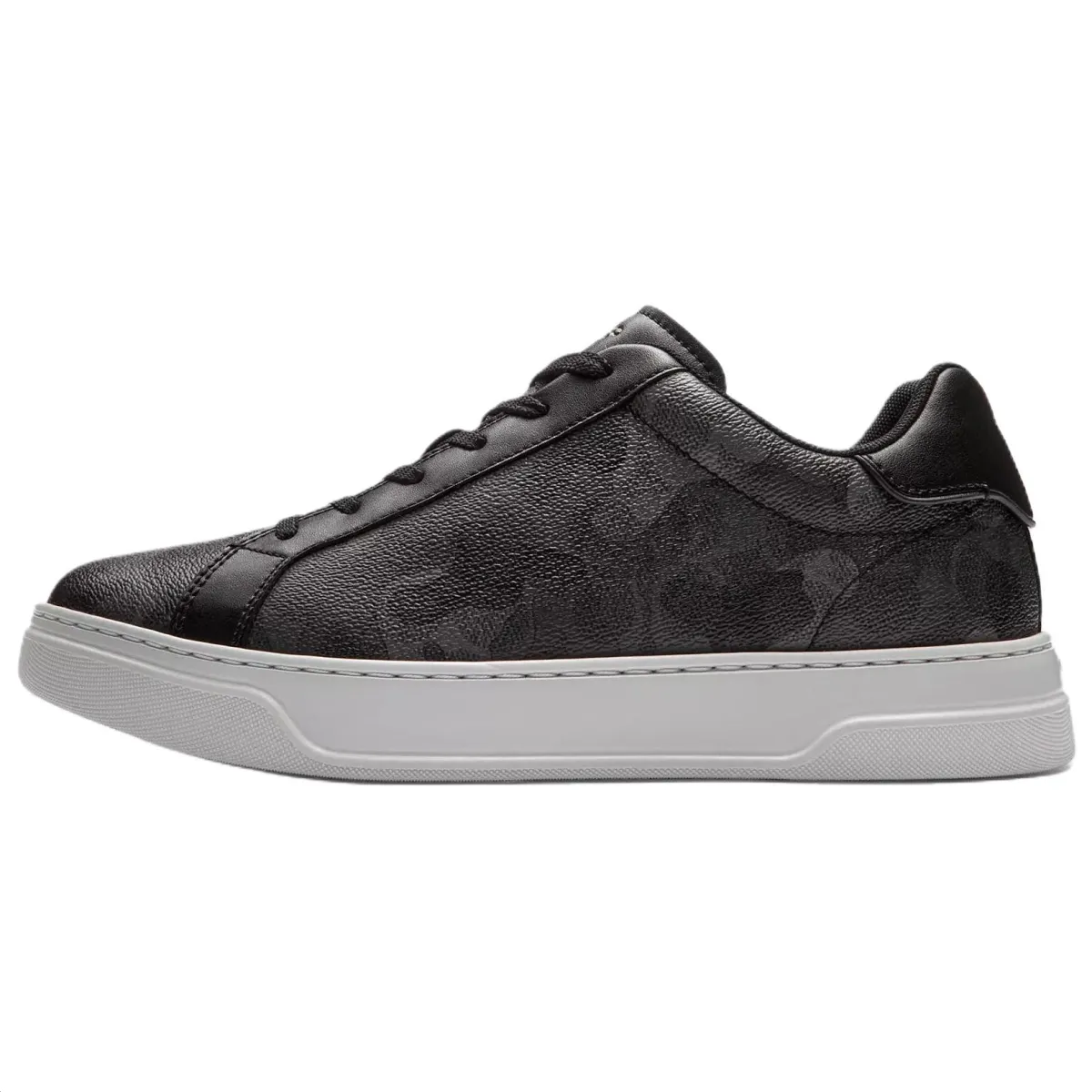 COACH Highline Leather Low top Skateboard Shoes Men's Black