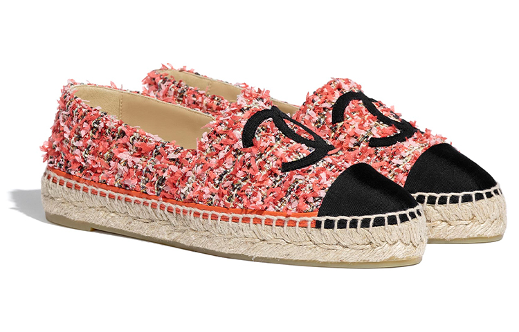 CHANEL Casual Shoes Women's Black Red