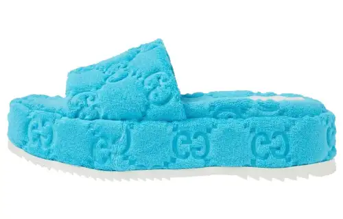 Gucci Wmns Gg Platform Sandal 'Blue' Women's