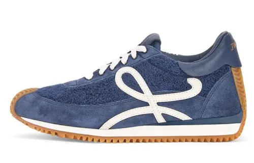 LOEWE Flow Runner Leather Low top Casual Shoes Men's Blue