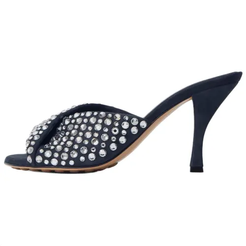 Bottega Veneta Blink Slide Slippers 8cm Women's Blue