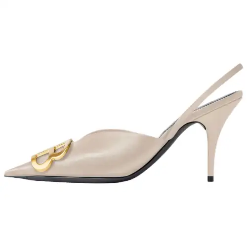 Balenciaga Knife Slim Heel High Heels 8cm Women's Champagne