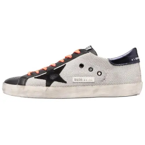 Golden Goose Super Star Low top Skateboard Shoes Men's Gray Orange