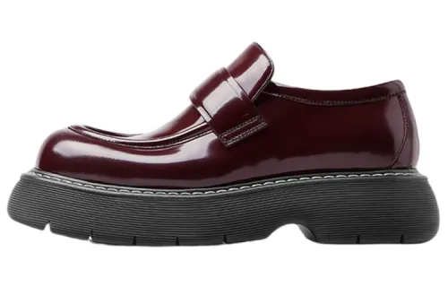 Bottega Veneta Swell Leather Casual Shoes Men's Bordeaux