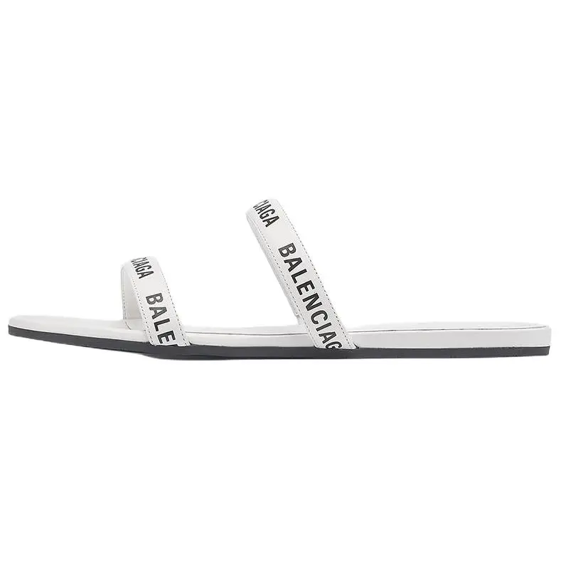 Balenciaga Round Sandals 'White Black' Women's