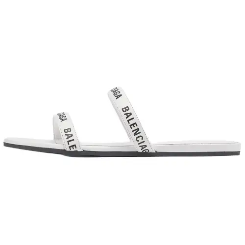 Balenciaga Round Sandals 'White Black' Women's