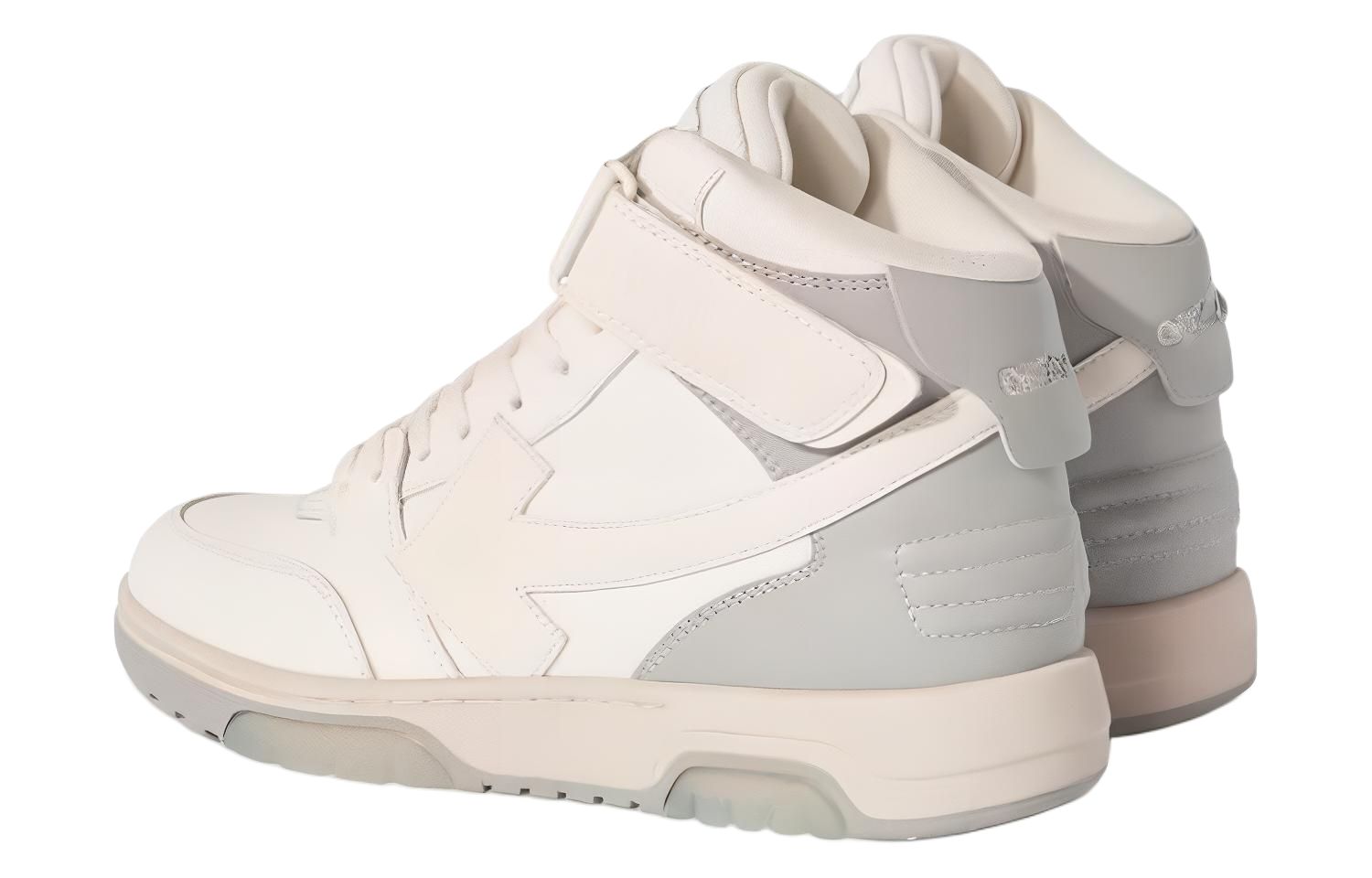 Мужские кеды OFF-WHITE Out Of Office (бело-серые) — фото 4