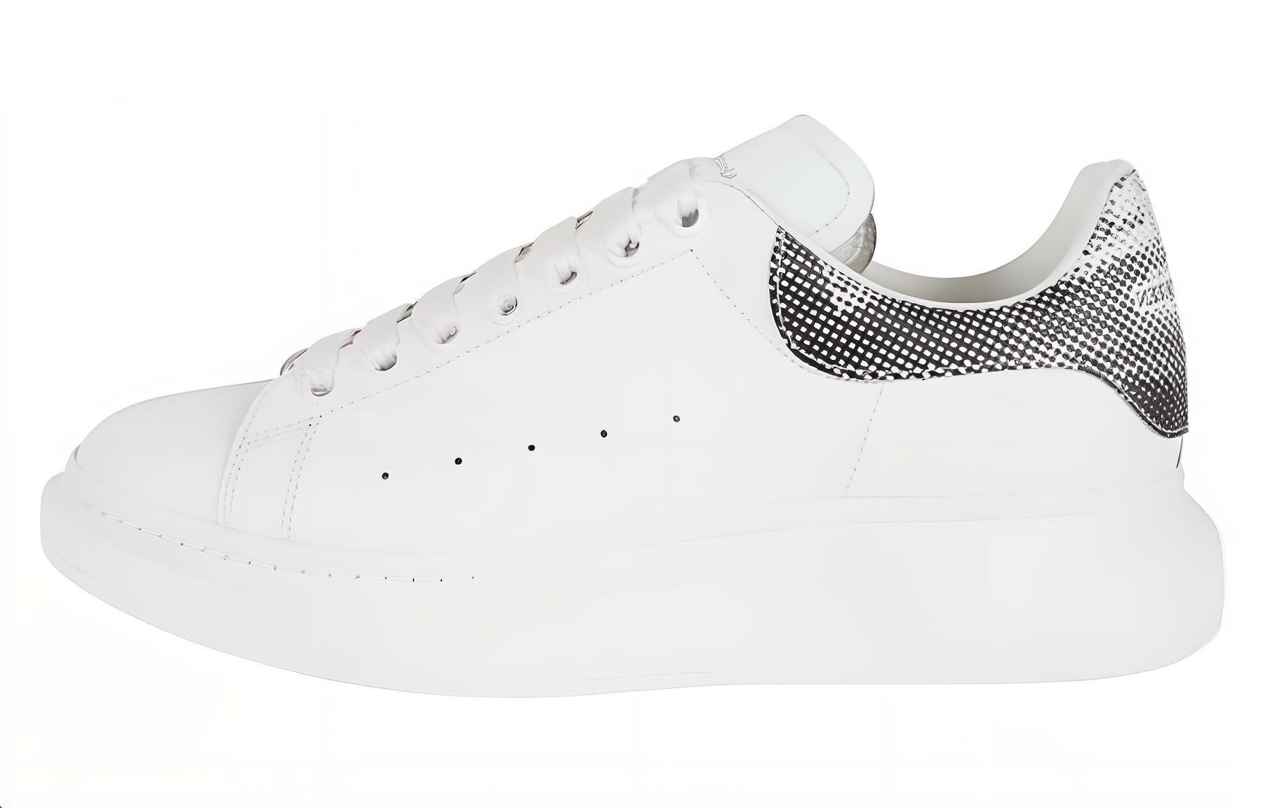 Мужские кеды Alexander McQueen Oversized Sneaker (бело-черные)