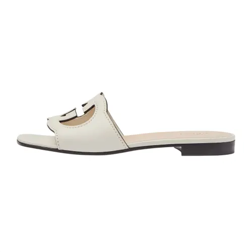 Gucci Wmns Interlocking G Cut-Out Slide Sandal 'Mystic White' Women's