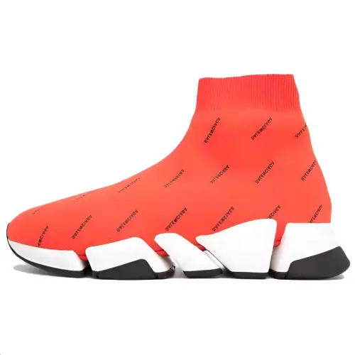 Balenciaga Speed 2.0 High top Casual Shoes Men's Red