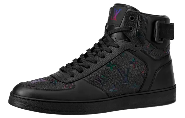 LOUIS VUITTON Rivoli Ankle Sneakers 'Black With Multi color Monogram'