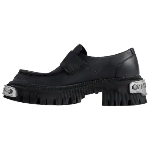 Balenciaga Tractor Cow Leather Casual Shoes Men's Black