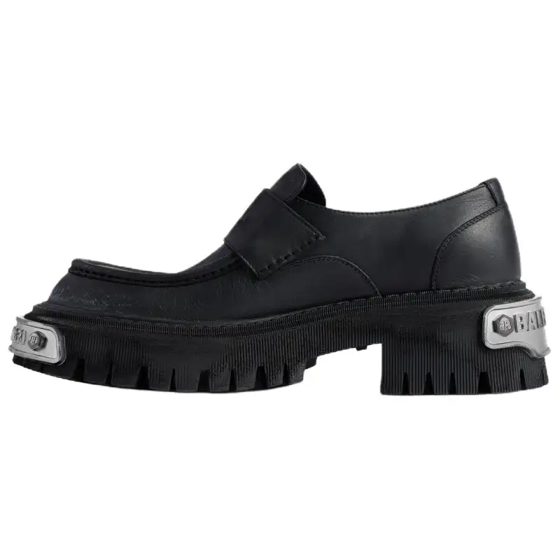 Balenciaga Tractor Cow Leather Casual Shoes Men's Black