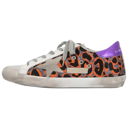 Golden Goose Super Star Skateboard Shoes Women's Low Top Orange Black