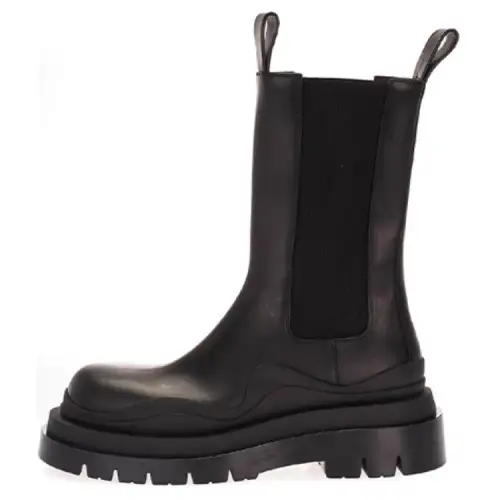 Bottega Veneta Tire Chelsea Crew Chelsea Boots Women's Black